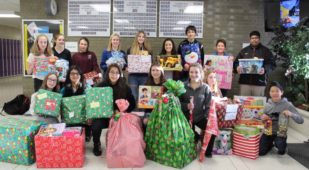 Students with presents